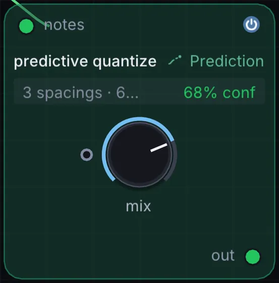 The Predictive Quantize node in Infinite.