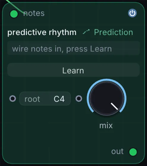 The Predictive Rhythm node in Infinite.