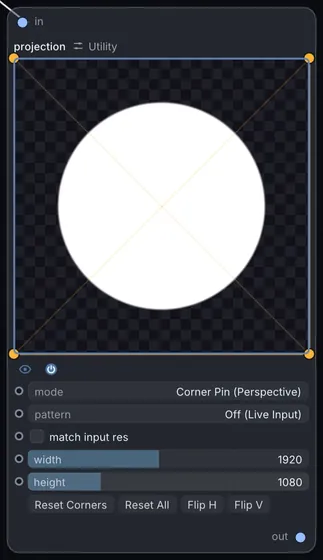 The Projection node in Infinite.