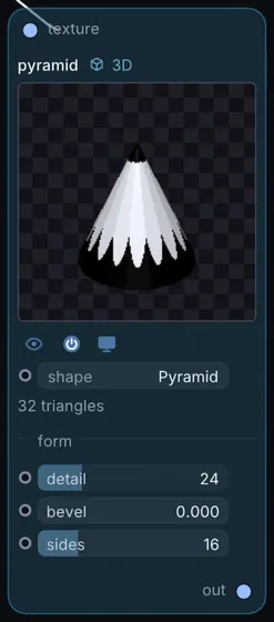 The Pyramid node in Infinite.