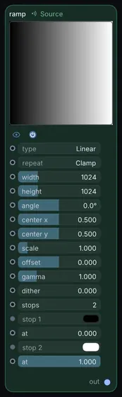 The Ramp node in Infinite.