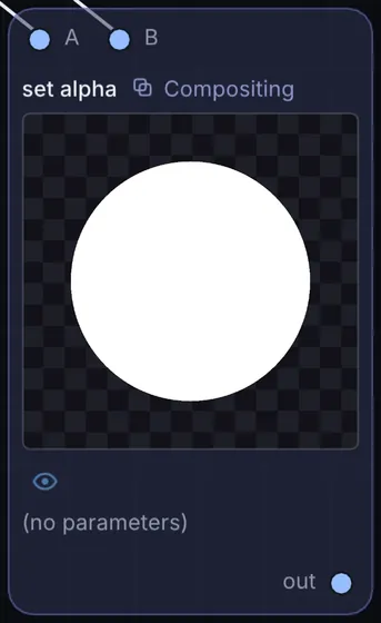The Set Alpha node in Infinite.