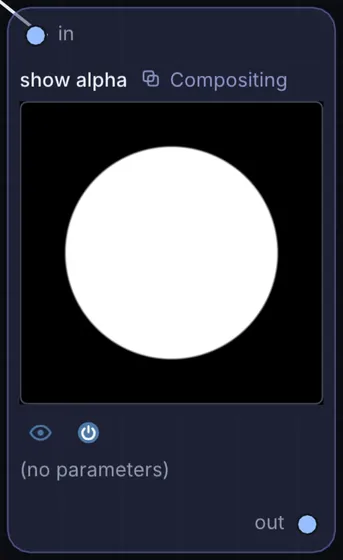 The Show Alpha node in Infinite.