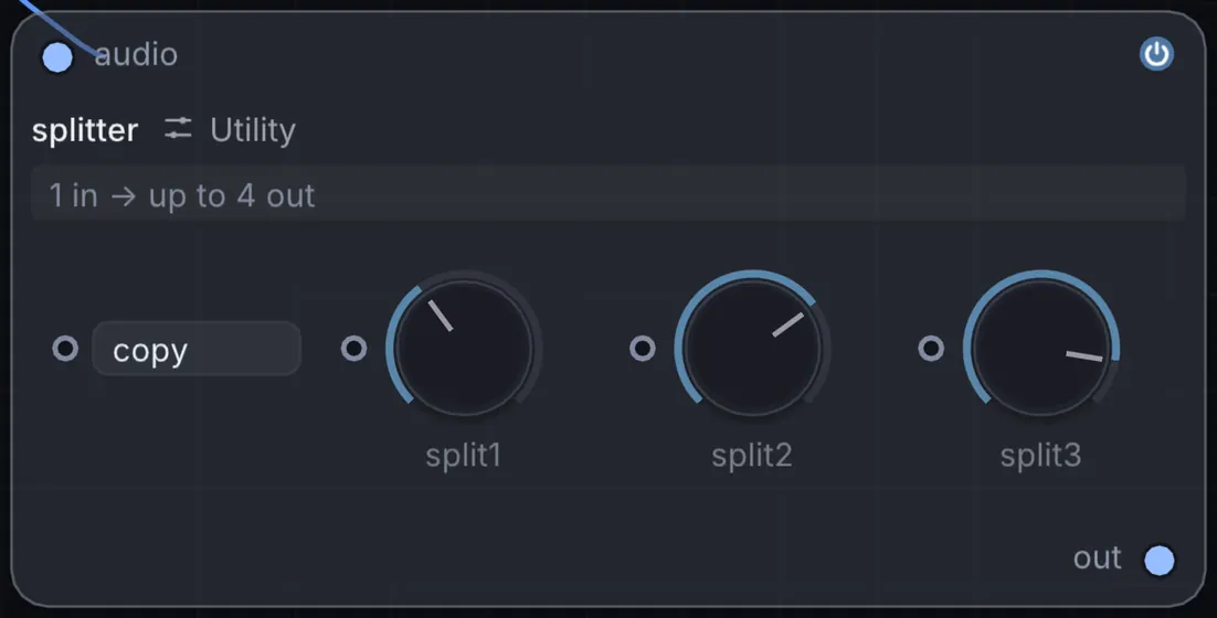 The Splitter node in Infinite.