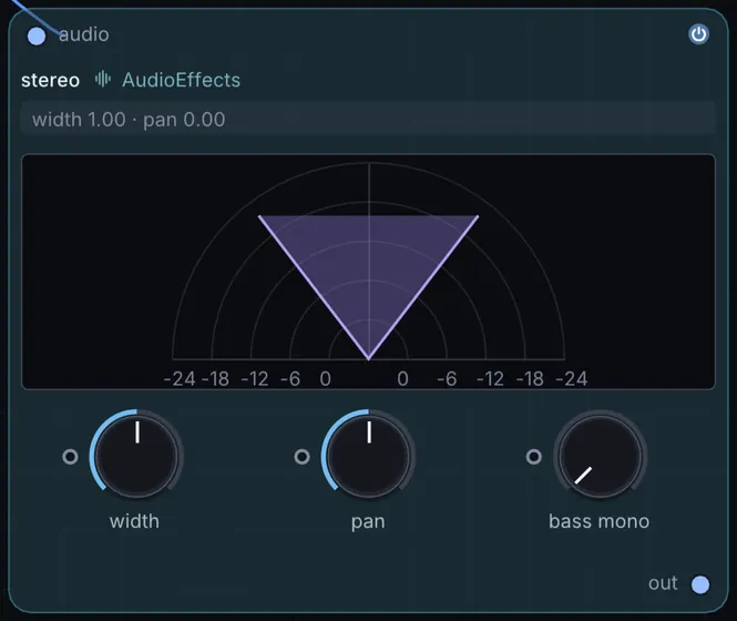 The Stereo node in Infinite.