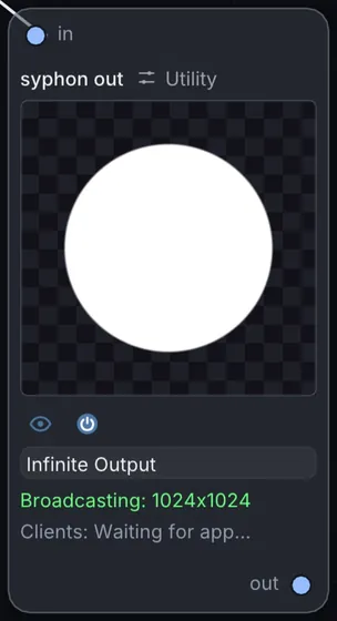 The Syphon Out node in Infinite.