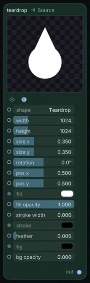 The Teardrop node in Infinite.