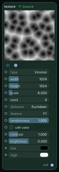 The Texture node in Infinite.