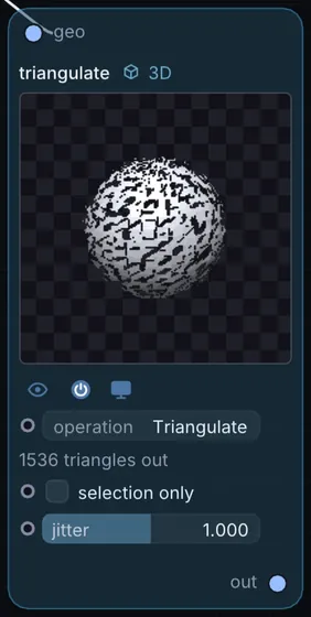 The Triangulate node in Infinite.