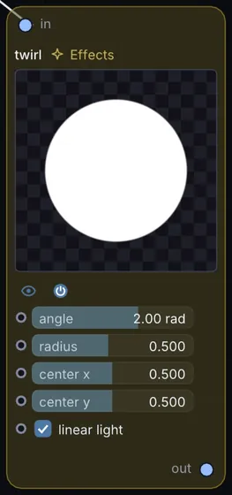 The Twirl node in Infinite.