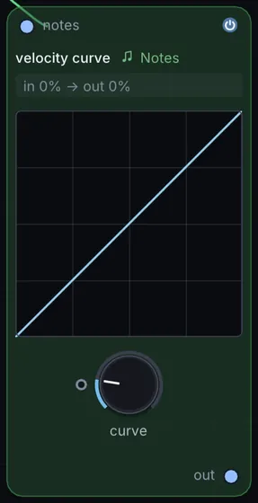The Velocity Curve node in Infinite.