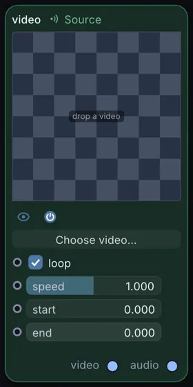 The Video node in Infinite.