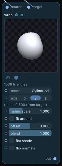 The Wrap node in Infinite.