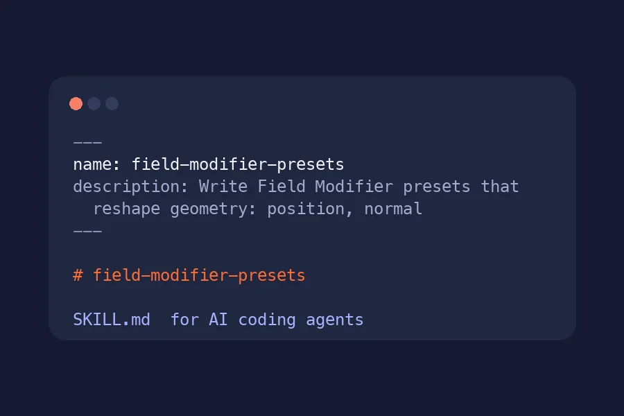 Preview of Field Modifier Presets
